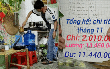 Tuổi trung niên, làm công nhân, tháng tiêu 2 triệu, tiết kiệm 11 triệu, từng đồng đều được tính toán và ghi chép cẩn thận