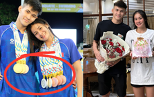 Bức ảnh gây sốt của cặp đôi hot nhất SEA Games 33: Trai tài gái giỏi, đẹp đôi còn "lụm" cả "rổ" huy chương!