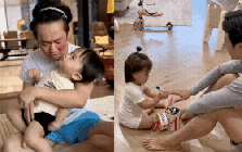 Có là đại gia như Cường Đô La hay CEO như Lâm Thanh Kim thì cũng bị ái nữ mang ra làm búp bê, tô son điểm phấn như thường!