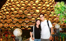 Ngắm cây thông Noel kết từ 3.000 chiếc nón lá ở Đồng Nai