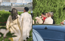 Phillip Nguyễn vừa nắm tay vợ vừa xách túi hiệu, Linh Rin chỉ có việc xinh tại đám cưới Tiên Nguyễn