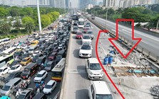 Hà Nội: Đường trên cao Vành đai 3 tiếp tục ùn tắc