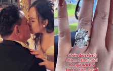 Diễn viên "lùn nhất" Việt Nam được chồng Tây cưng như trứng, lóa mắt trước nhẫn kim cương cỡ khủng