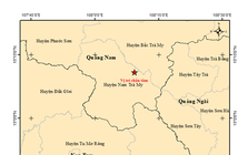 Mới xảy ra ba trận động đất liên tiếp ở Quảng Nam