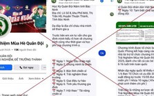Đăng ký Trại Hè quân đội miễn phí trên MXH, nhiều người bị chiếm đoạt số tiền lớn