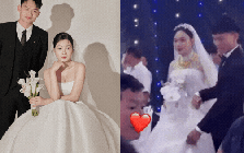 Vợ Hồ Văn Cường vàng đeo trĩu cổ đi lại khó khăn, đàng trai liền có hành động này nhận mưa lời khen