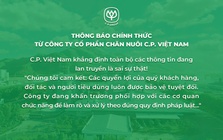 Công ty C.P. Việt Nam chính thức thông báo