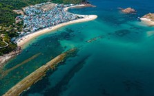 Cận cảnh con đường đi bộ xuyên biển 'thoắt ẩn thoắt hiện' tại Bình Định