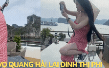 Chu Thanh Huyền - vợ Quang Hải đi giày nhảy lên bàn ăn chụp ảnh gây tranh cãi kịch liệt