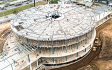 Mục sở thị bến xe khách đầu tiên của Hà Nội có hầm gửi 5.000m² sắp hoàn thành