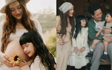 Nhã Phương bụng to vượt mặt tháng cuối thai kỳ, hai nhóc tỳ siêu đáng yêu bên bố mẹ trong bộ ảnh gia đình