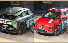 Xe VinFast VF6, VF7 chịu va chạm mạnh: Thân vỏ biến dạng ra sao, người trong xe an toàn thế nào?