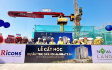 The Grand Manhattan của Novaland tăng tốc thi công, chính thức cất nóc tháp cuối cùng