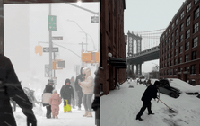 Toàn cảnh bão mùa đông lịch sử càn quét nước Mỹ: Hàng loạt bang ban bố tình trạng khẩn cấp, New York “tê liệt” trong tuyết dày 25cm, ít nhất 5 người tử vong