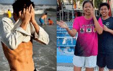 "Nam thần" bơi lội khoe body 8 múi cực phẩm, lúc ở cạnh Ánh Viên lại hoá em trai "tẻn tẻn" hút triệu view