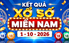Kết quả xổ số miền Nam hôm nay ngày 1 tháng 10 - XSMN 1/10/2026