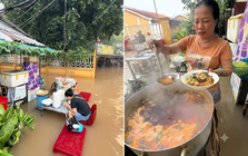 Quán bún riêu ngập nước Cần Thơ: Khách xắn quần, chồng ghế ngồi ăn, có người đi 30 km để thử