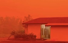 Bầu trời chuyển màu cam nâu ở Indonesia, khói mù độc hại phủ kín thành phố