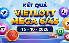 Vietlott 16/10 - Kết quả xổ số Vietlott Mega 6/45 ngày 16 tháng 10
