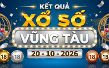 XSVT 20/10 - Kết quả xổ số Vũng Tàu hôm nay 20/10/2026