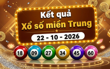 XSMT 22/10 - Kết quả xổ số miền Trung hôm nay ngày 22 tháng 10