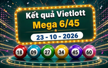 Vietlott 23/10 - Kết quả xổ số Vietlott Mega 6/45 ngày 23 tháng 10
