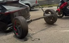 Hãng xe xin lỗi về sự cố SUV rơi trục bánh sau trên đường