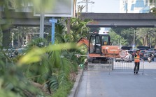 Di dời cây xanh, xén vỉa hè xây hầm chui Dương Đình Nghệ
