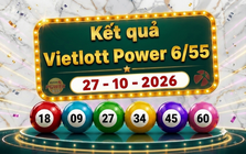 Vietlott 27/10 - Kết quả xổ số Vietlott Power 6/55 ngày 27 tháng 10