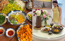 Mâm cơm nhà của người đẹp miền Tây lấy chồng Tiến sĩ, đám cưới đeo 13 cây vàng