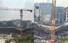 Hà Nội: Đường nứt toác, sụt lún bất thường quanh công trường nhà cao tầng