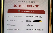 Nguyễn Xuân Thu SN 1959 chuyển khoản 30.400.000 đồng tới tài khoản của Nguyễn Thị Hoa SN 1987: Công an rà soát giao dịch