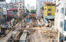 Công trường cải tạo, mở rộng ngõ 381 Nguyễn Khang, Cầu Giấy