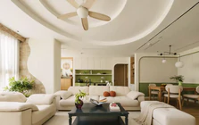 Đập thông hai căn hộ, gia chủ tạo không gian liền mạch rộng 215m²