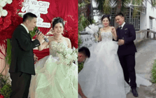 Ngọc Trinh đeo vàng "đỏ tay" trong đám cưới với Hoài Lâm ở quê