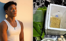 Chiếc thùng xốp thủ môn Bùi Tiến Dũng nhận được lúc 4h30 sáng