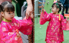 Ái nữ nhà Đỗ Mỹ Linh và Chủ tịch CLB Hà Nội diện áo dài đón Tết, visual “cưng xỉu”