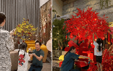 Vợ chồng Cường Đô La ăn Tết siêu hoành tráng