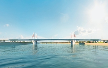 Hình hài cầu vượt sông Lạch Tray hơn 2.000 tỷ đồng sau 13 tháng thi công