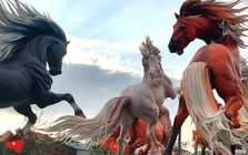 Ngắm loạt linh vật ngựa ở Quảng Trị do nghệ nhân Đinh Văn Tâm chế tác