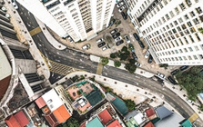 Toàn cảnh tuyến đường hơn 83 tỷ vừa thông xe kỹ thuật, lách giữa 2 tòa chung cư