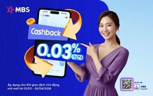 Giao dịch liên tục, sinh lời tối đa với đặc quyền Cashback không giới hạn từ MBS