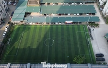 Cận cảnh tổ hợp sân bóng, Pickleball, bãi xe trái phép 'khủng' trên đất dự án ở Hà Nội