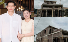 Đình Bắc xây nhà báo hiếu bố mẹ, nhìn phần xây thô đủ thấy độ hoành tráng