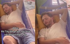 Làm rể miền Tây, chàng trai Mỹ cũng 'lây' thói quen ngủ trưa trên võng