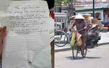 Mảnh giấy thông báo “nghỉ hưu” của người phụ nữ đi xin nước gạo khiến nhiều người xúc động: “Nhờ mọi người mà con tôi được ăn học…”