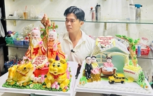 ‘Thổi hồn’ 12 con giáp lên bánh kem, chàng trai khiến dân mạng trầm trồ