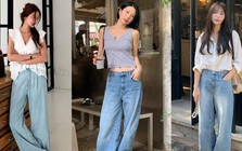 Không gì hot hơn quần jeans ống rộng vào mùa hè, cứ mặc lên là thành người sành điệu
