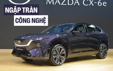 Xem Mazda CX-6e ngoài đời thực: Bề thế hơn CX-5, thiết kế bóng bẩy với 3 màn hình siêu lớn, chạy tới 600km/sạc