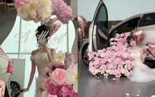 Được bố mẹ tặng ô tô hơn 2 tỷ vì đạt 2 triệu follower, cô gái Hà Nội chi thêm 14 triệu mua hoa tươi decor lễ nhận xe